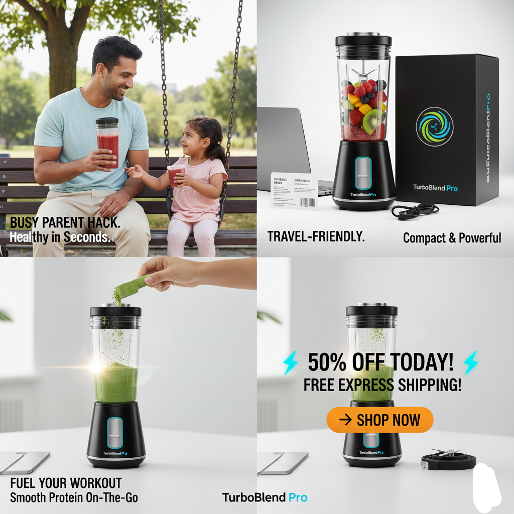 TurboBlend Pro™: The Cordless High-Speed Blender That Crushes Ice in Seconds