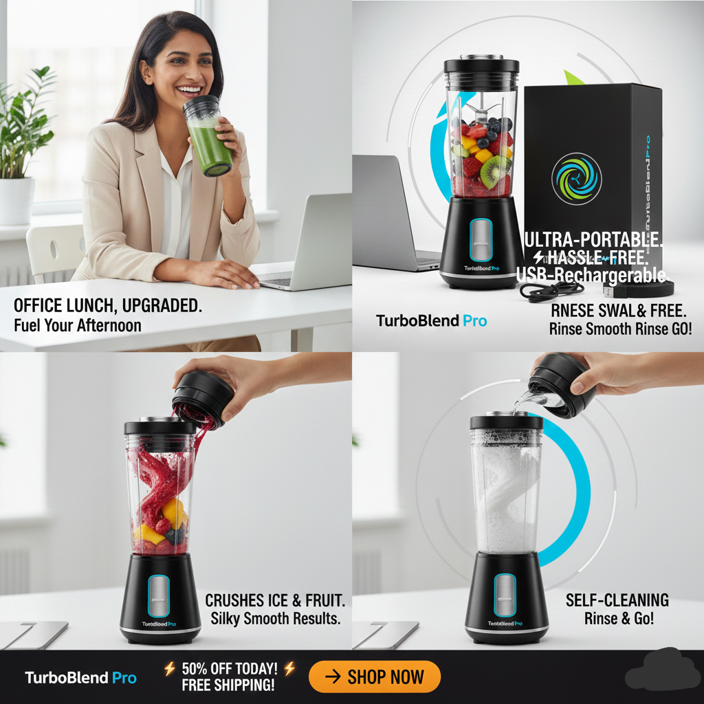 TurboBlend Pro™: The Cordless High-Speed Blender That Crushes Ice in Seconds